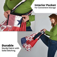 Panama Christmas Feliz Navidad Grocery Bag Coquette Bow Style