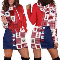 Panama Christmas Feliz Navidad Hoodie Dress Coquette Bow Style - Wonder Print Shop