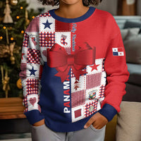 Panama Christmas Feliz Navidad Kid Ugly Christmas Sweater Coquette Bow Style - Wonder Print Shop