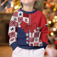 Panama Christmas Feliz Navidad Kid Ugly Christmas Sweater Coquette Bow Style - Wonder Print Shop