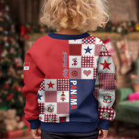 Panama Christmas Feliz Navidad Kid Ugly Christmas Sweater Coquette Bow Style - Wonder Print Shop