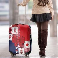 Panama Christmas Feliz Navidad Luggage Cover Coquette Bow Style - Wonder Print Shop