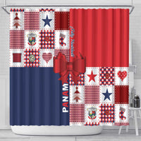 Panama Christmas Feliz Navidad Shower Curtain Coquette Bow Style