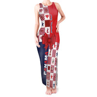Panama Christmas Feliz Navidad Tank Maxi Dress Coquette Bow Style - Wonder Print Shop