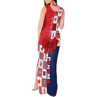Panama Christmas Feliz Navidad Tank Maxi Dress Coquette Bow Style - Wonder Print Shop