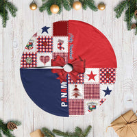 Panama Christmas Feliz Navidad Tree Skirt Coquette Bow Style - Wonder Print Shop
