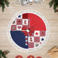 Panama Christmas Feliz Navidad Tree Skirt Coquette Bow Style - Wonder Print Shop