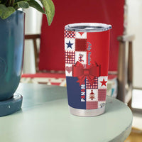 Panama Christmas Feliz Navidad Tumbler Cup Coquette Bow Style - Wonder Print Shop