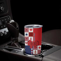 Panama Christmas Feliz Navidad Tumbler Cup Coquette Bow Style - Wonder Print Shop