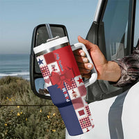 Panama Christmas Feliz Navidad Tumbler With Handle Coquette Bow Style - Wonder Print Shop