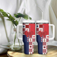 Panama Christmas Feliz Navidad Tumbler With Handle Coquette Bow Style - Wonder Print Shop