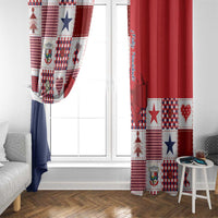 Panama Christmas Feliz Navidad Window Curtain Coquette Bow Style - Wonder Print Shop