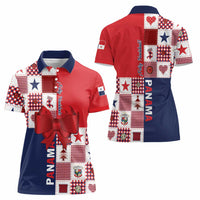 Panama Christmas Feliz Navidad Women Polo Shirt Coquette Bow Style - Wonder Print Shop