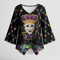 Mardi Gras Queen Kimono Sleeve Blouse Let the Good Times Roll - Wonder Print Shop