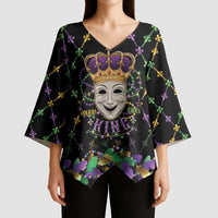 Mardi Gras Queen Kimono Sleeve Blouse Let the Good Times Roll - Wonder Print Shop