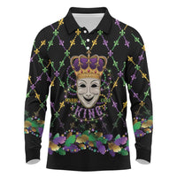 Mardi Gras Queen Long Sleeve Polo Shirt Let the Good Times Roll - Wonder Print Shop