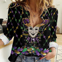 Mardi Gras Queen Women Casual Shirt Let the Good Times Roll - Wonder Print Shop