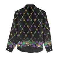 Mardi Gras Queen Women Casual Shirt Let the Good Times Roll - Wonder Print Shop
