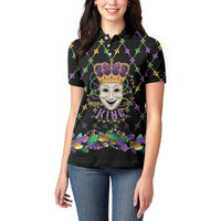Mardi Gras Queen Women Polo Shirt Let the Good Times Roll - Wonder Print Shop