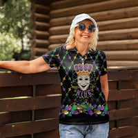 Mardi Gras Queen Women Polo Shirt Let the Good Times Roll - Wonder Print Shop