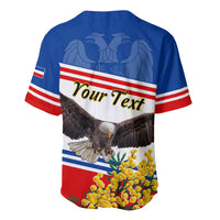 Serbia and Montenegro National Day Baseball Jersey Eagle With Mimosa Flower - Wonder Print Shop