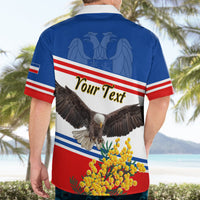 Serbia and Montenegro National Day Hawaiian Shirt Eagle With Mimosa Flower - Wonder Print Shop