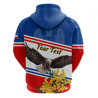 Serbia and Montenegro National Day Hoodie Eagle With Mimosa Flower - Wonder Print Shop