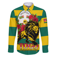 Togo Independence Day Family Matching Puletasi and Hawaiian Shirt Lion With Rosa Flag Style - Wonder Print Shop