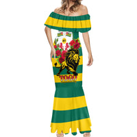 Togo Independence Day Mermaid Dress Lion With Rosa Flag Style - Wonder Print Shop