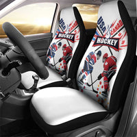 USA vs Canada Ice Hockey Face Off Car Seat Cover Stars Maple Leaf
