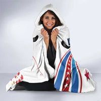 USA vs Canada Ice Hockey Face Off Hooded Blanket Stars Maple Leaf