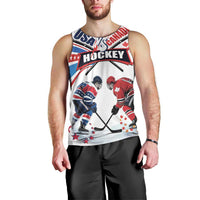 Custom USA vs Canada Ice Hockey Face Off Men Tank Top Stars Maple Leaf