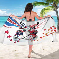 USA vs Canada Ice Hockey Face Off Sarong Stars Maple Leaf