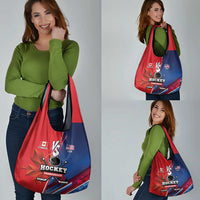 USA vs Canada Ice Hockey Face Off Grocery Bag Hockey Championship