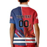 Custom USA vs Canada Ice Hockey Face Off Kid Polo Shirt Hockey Championship