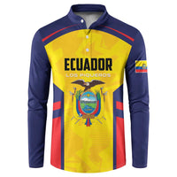 Custom Ecuador Rugby Button Sweatshirt Los Piqueros Go Champions