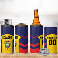 Custom Ecuador Rugby 4 in 1 Can Cooler Tumbler Los Piqueros Go Champions
