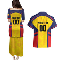 Custom Ecuador Rugby Couples Matching Puletasi and Hawaiian Shirt Los Piqueros Go Champions