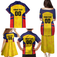 Custom Ecuador Rugby Family Matching Puletasi and Hawaiian Shirt Los Piqueros Go Champions