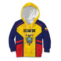 Custom Ecuador Rugby Kid Hoodie Los Piqueros Go Champions