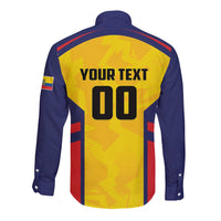 Custom Ecuador Rugby Long Sleeve Button Shirt Los Piqueros Go Champions