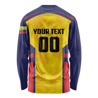 Custom Ecuador Rugby Long Sleeve Shirt Los Piqueros Go Champions