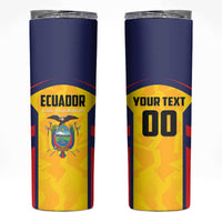 Custom Ecuador Rugby Skinny Tumbler Los Piqueros Go Champions