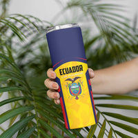 Custom Ecuador Rugby Skinny Tumbler Los Piqueros Go Champions