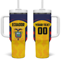 Custom Ecuador Rugby Tumbler With Handle Los Piqueros Go Champions