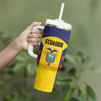 Custom Ecuador Rugby Tumbler With Handle Los Piqueros Go Champions