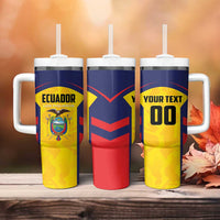 Custom Ecuador Rugby Tumbler With Handle Los Piqueros Go Champions