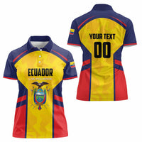Custom Ecuador Rugby Women Polo Shirt Los Piqueros Go Champions