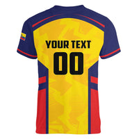 Custom Ecuador Rugby Women V-Neck T-Shirt Los Piqueros Go Champions