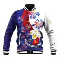 Philippines Sun Plumeria Floral Baseball Jacket Unique Stylized